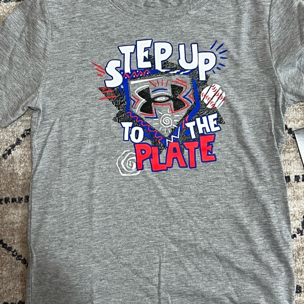 Under Armour Kids Gray 'Step Up to the Plate' T-Shirt